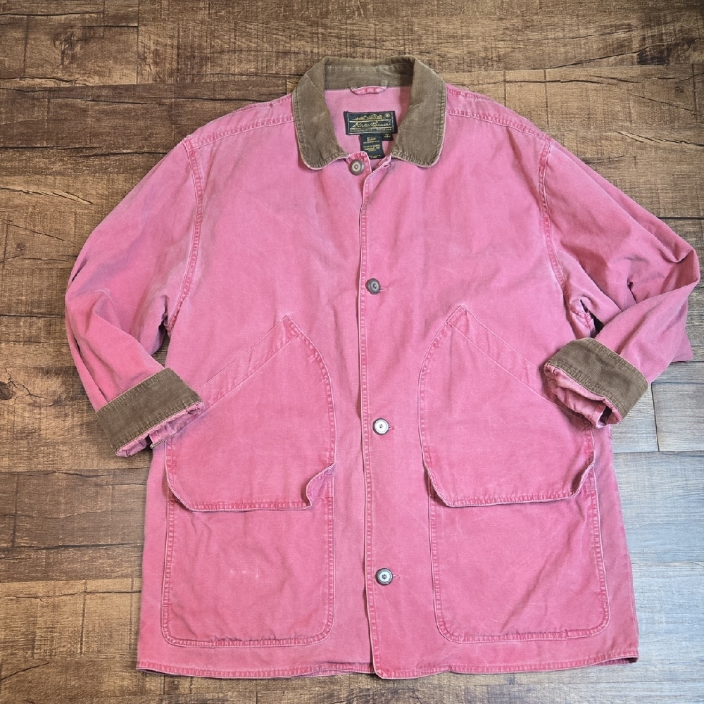 Eddie Bauer Vintage Canvas Barn Jacket Corduroy Streetwear Heritage Workwear - Picture 2 of 8